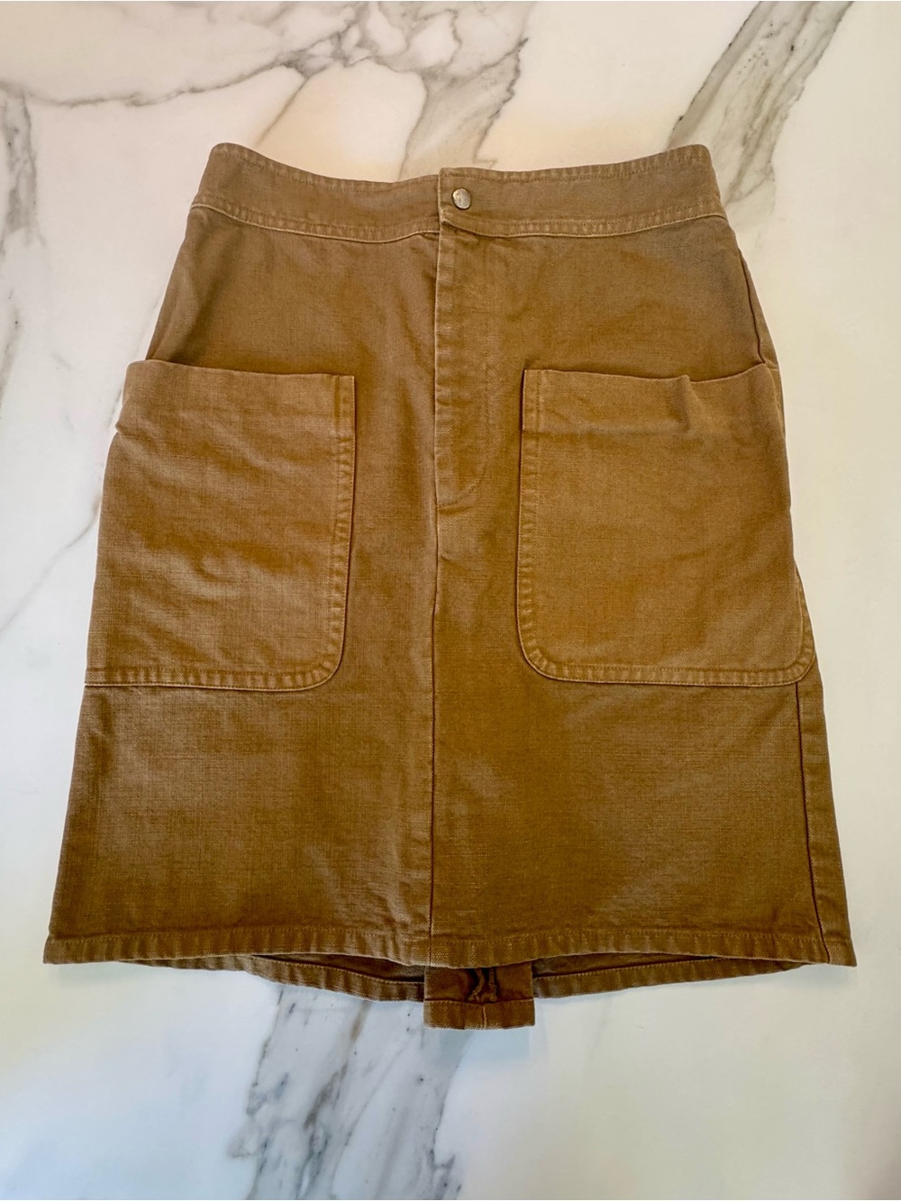 Isabel Marant Brown A-Line Midi Skirt with Patch Pockets